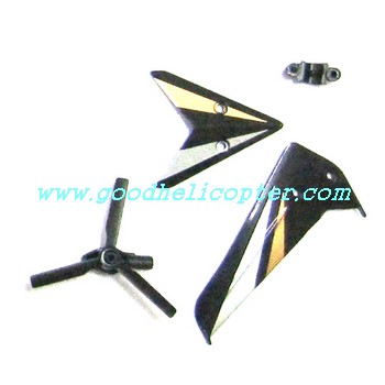 SYMA-S800-S800G helicopter parts tail decoration set (black color) - Click Image to Close